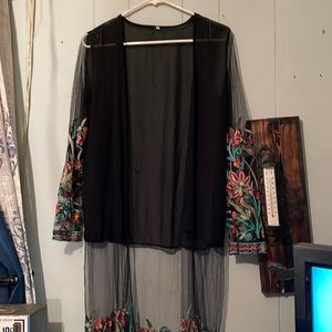 Long cover embroidery